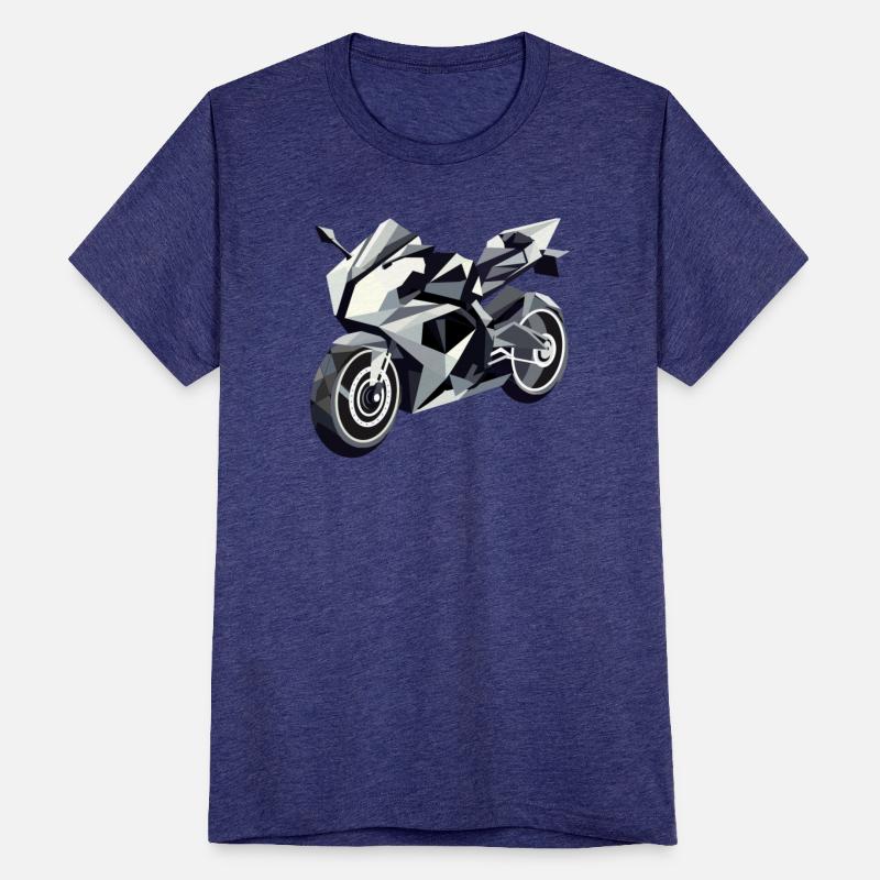 Futuristic motorcycle in geometric design