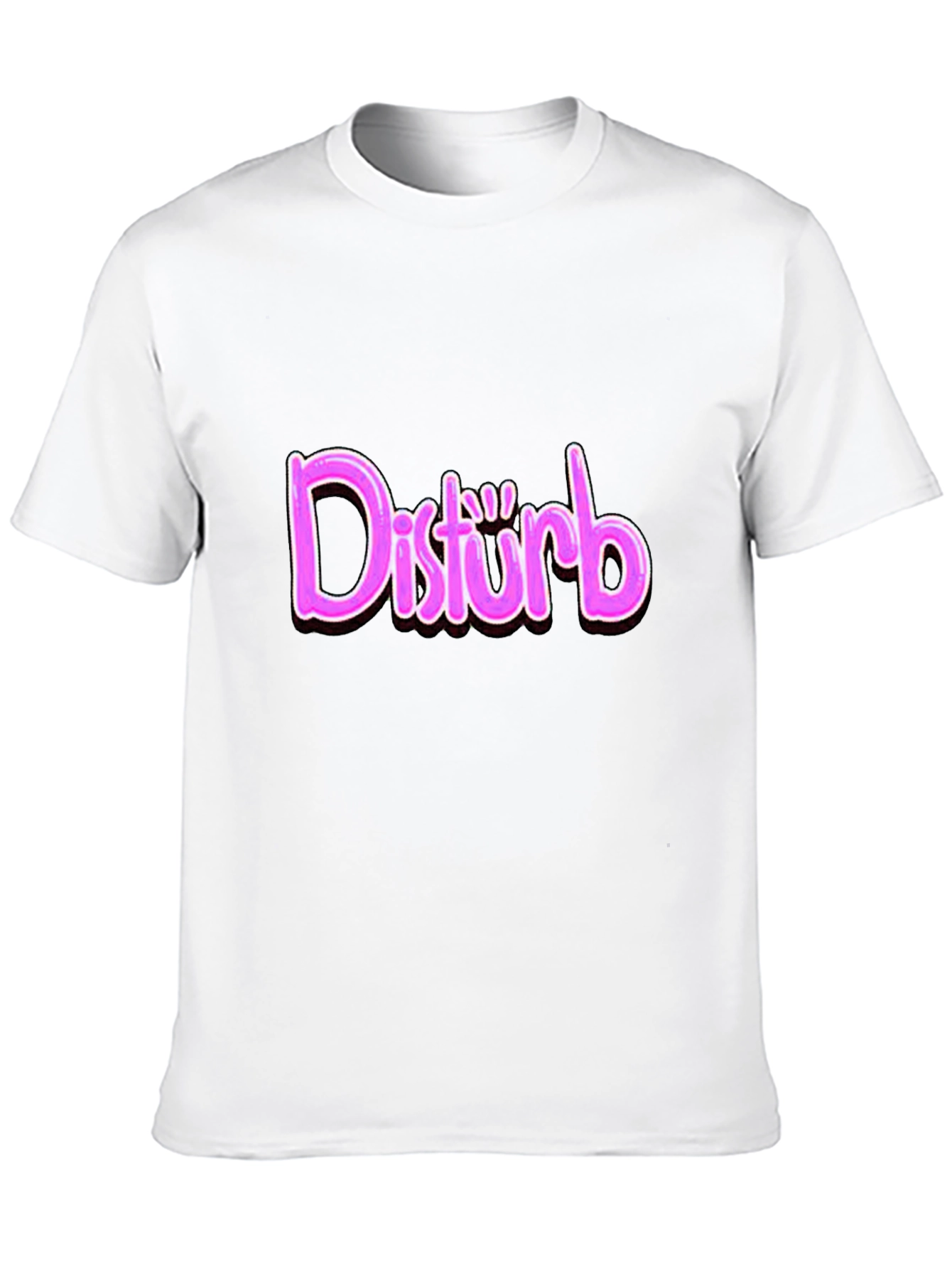 Disturb Graphic Print T-Shirt - Trendy Casual Wear