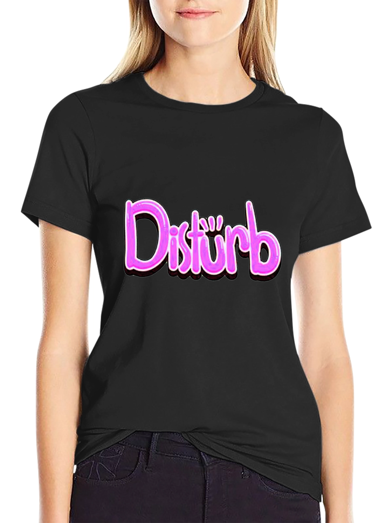 Disturb Graphic Print T-Shirt - Trendy Casual Wear