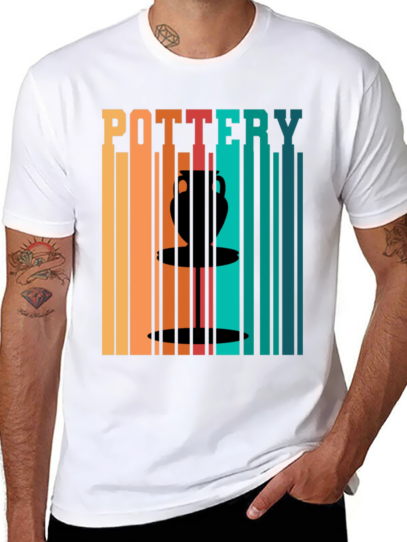 Pottery Art Graphic T-Shirt - Retro Design