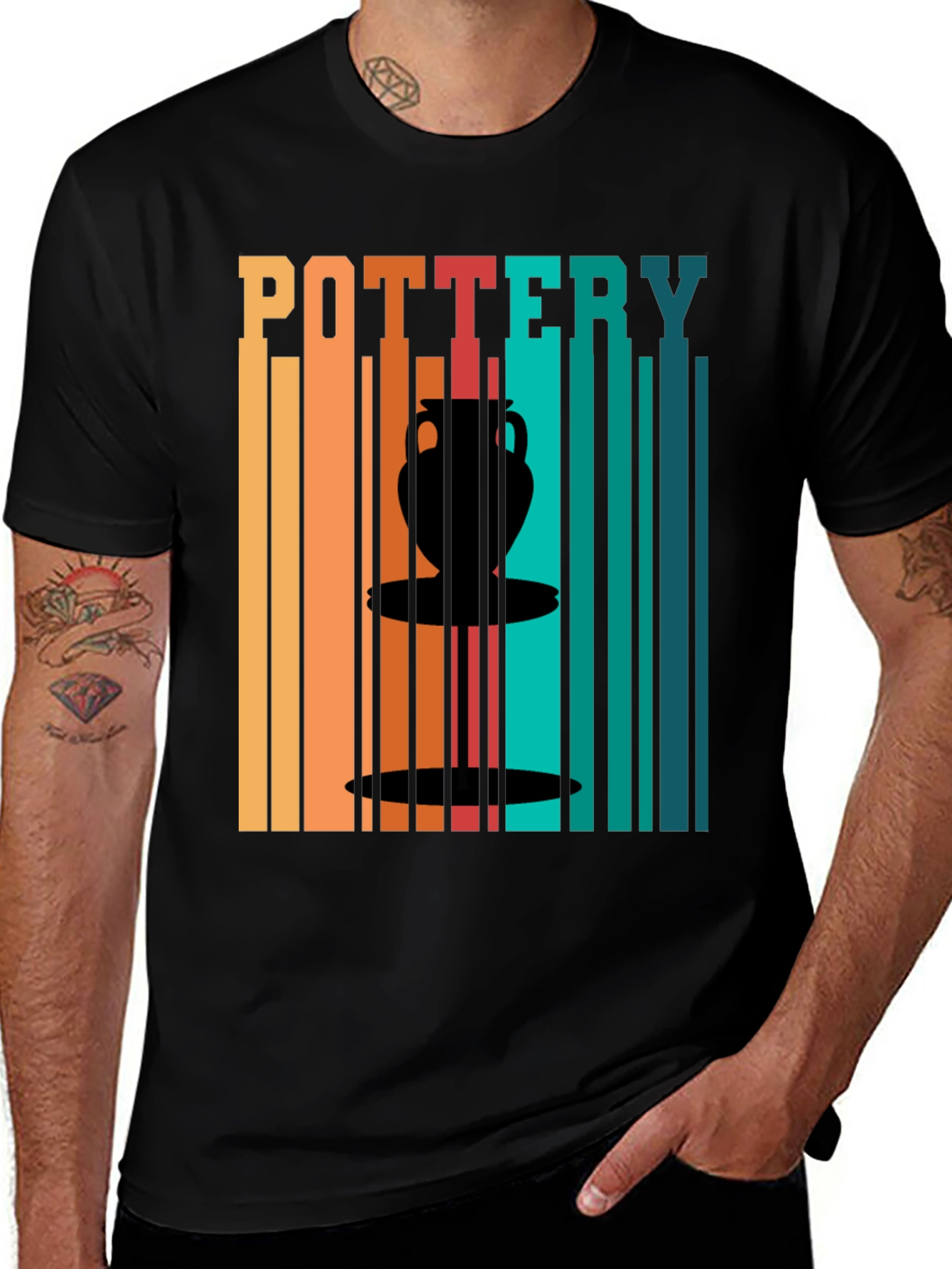 Pottery Art Graphic T-Shirt - Retro Design