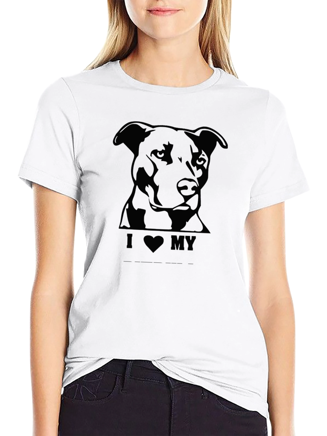 I Love My Dog Black T-Shirt