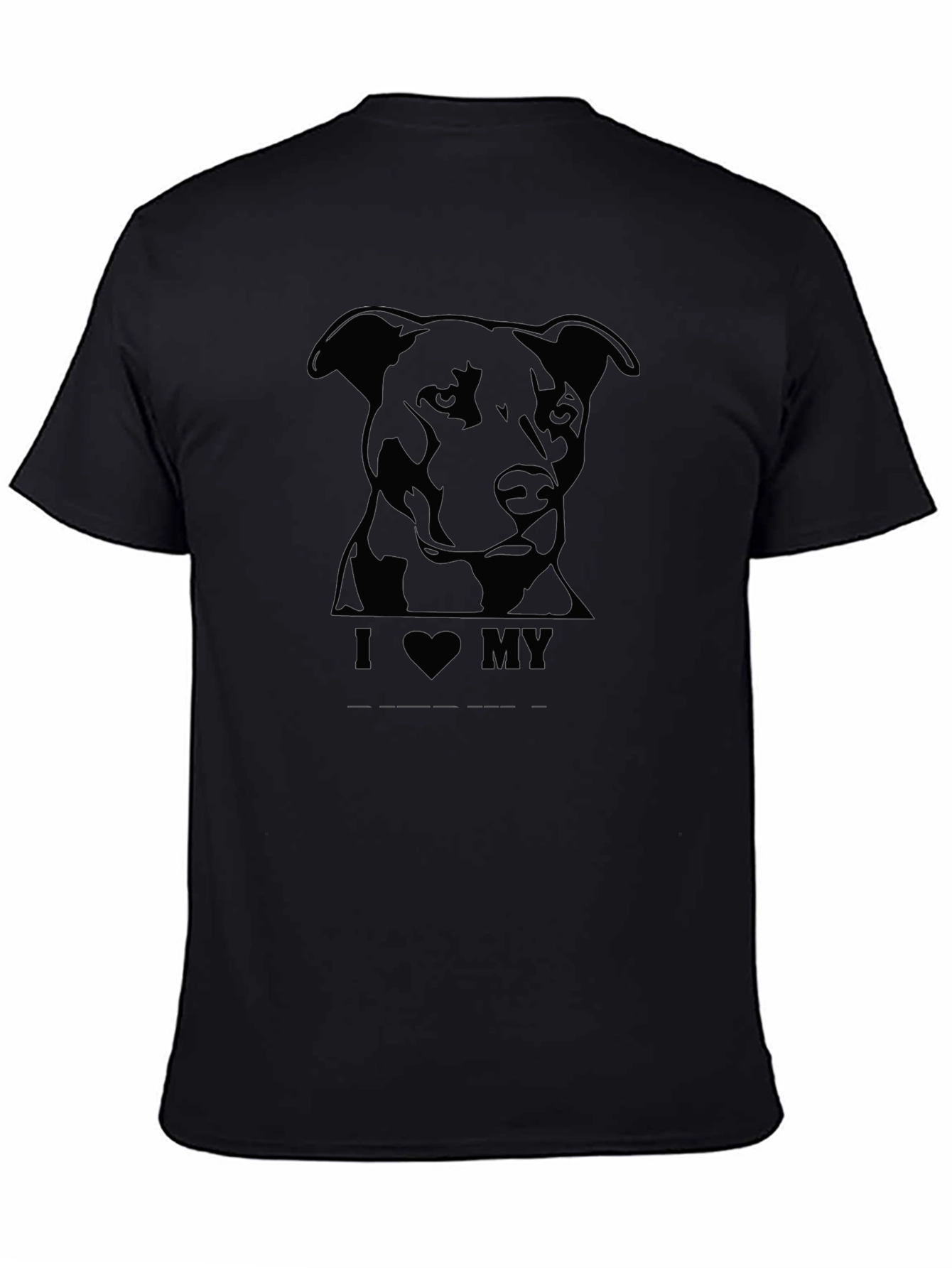 I Love My Dog Black T-Shirt