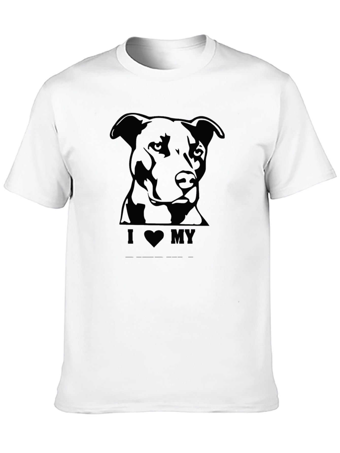 I Love My Dog Black T-Shirt