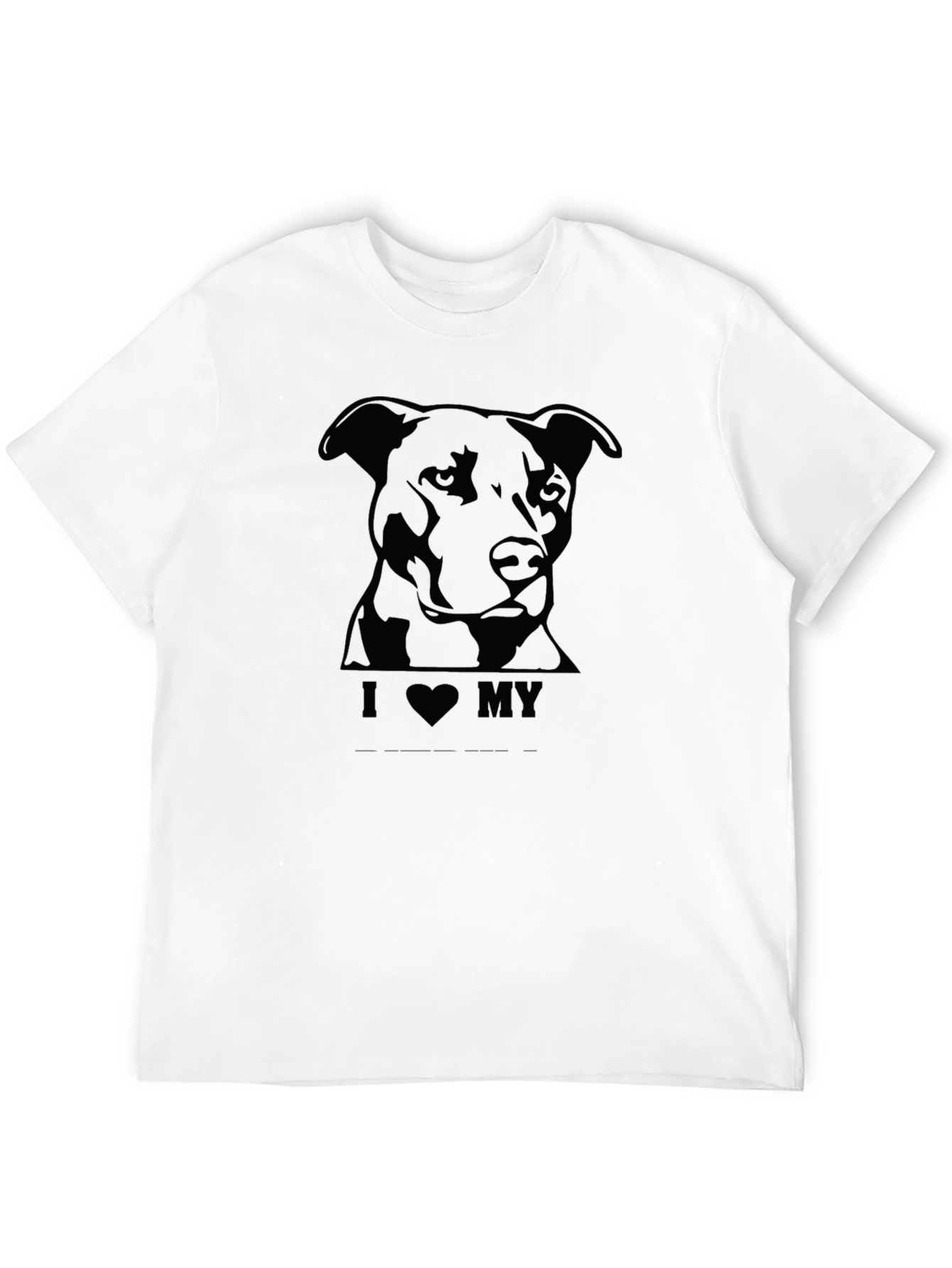 I Love My Dog Black T-Shirt