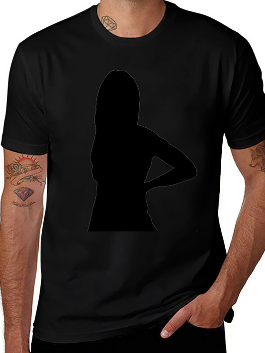 Silhouette Graphic Print Black T-Shirt