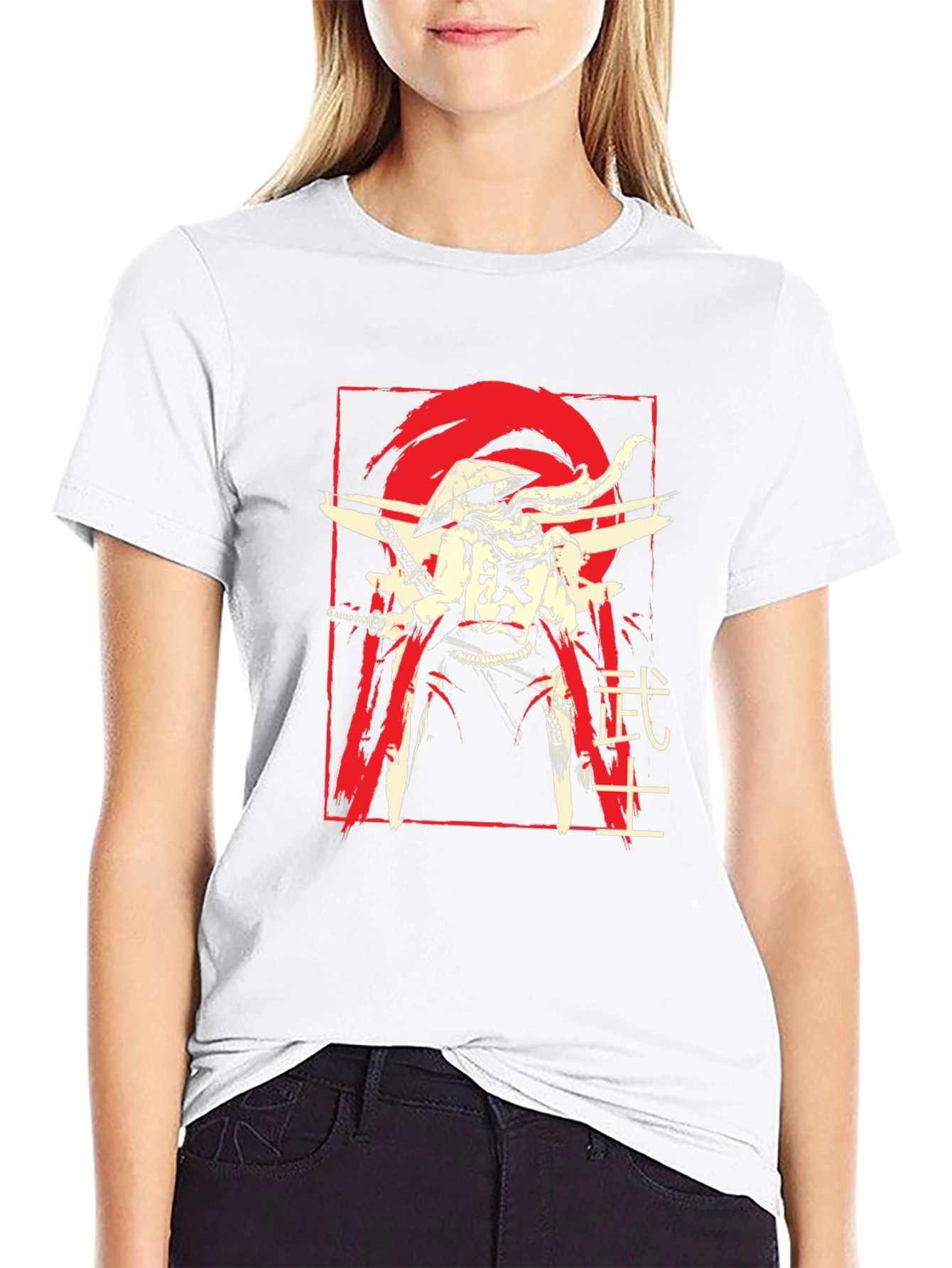 Samurai Graphic Tee - Black Cotton T-Shirt