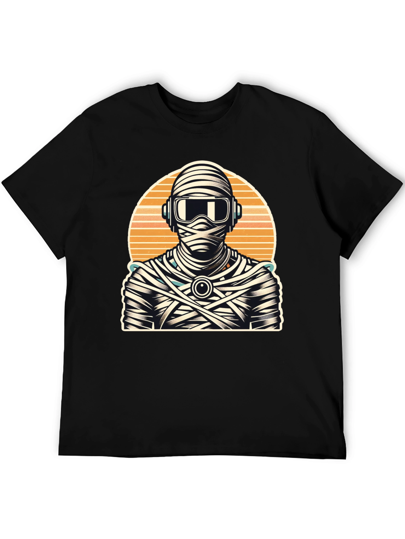 Retro Mummy DJ Graphic Tee - Black