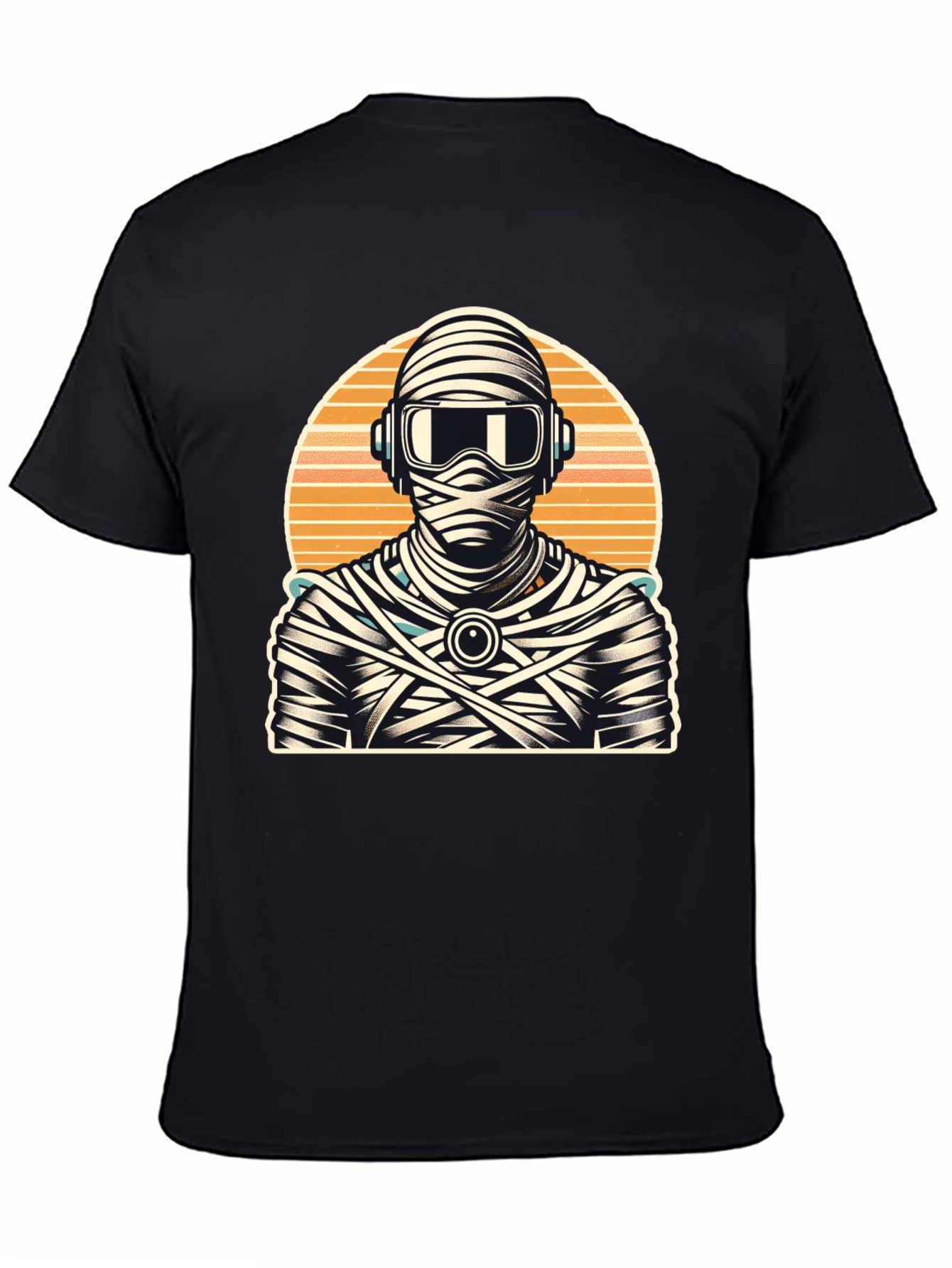Retro Mummy DJ Graphic Tee - Black