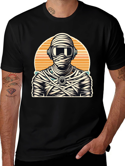 Retro Mummy DJ Graphic Tee - Black