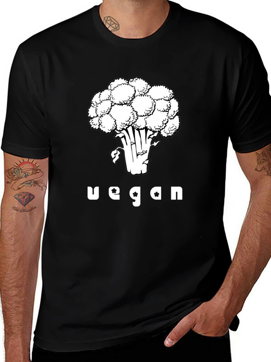 Vegan Broccoli Graphic Tee - Black