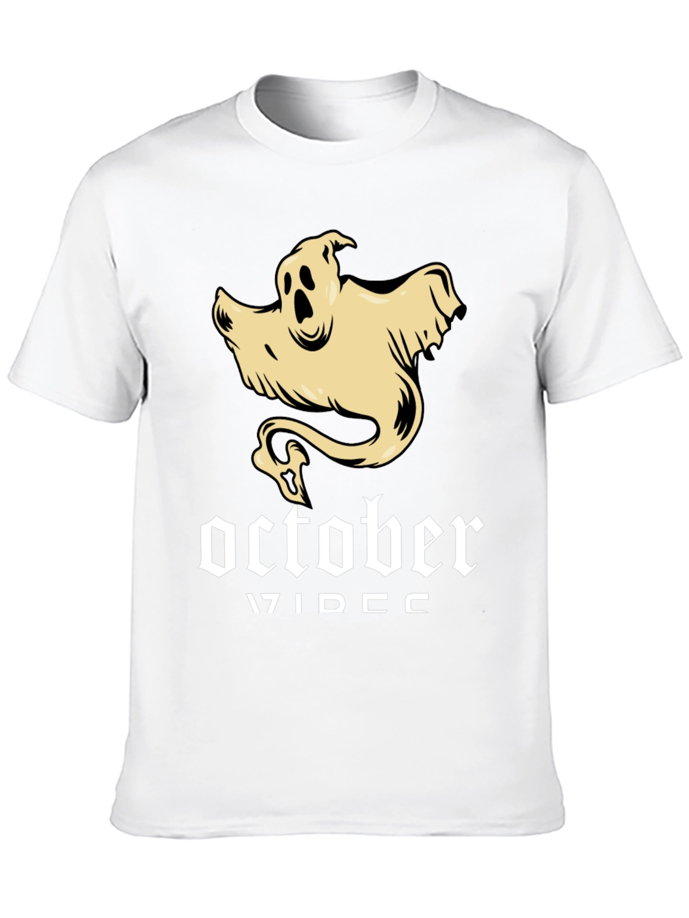 October Ghost T-Shirt - Spooky Season Apparel