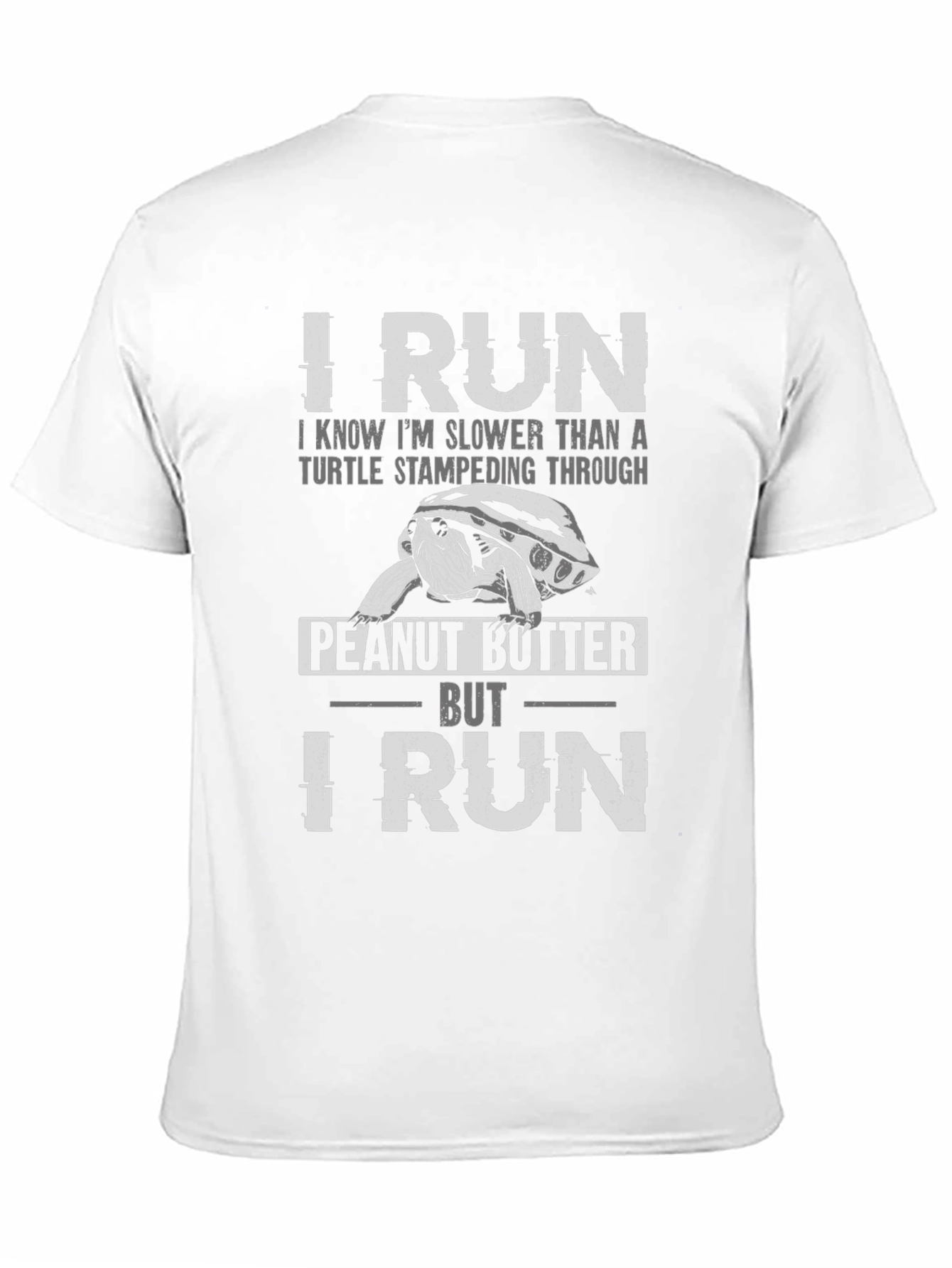 I Run Funny Turtle Graphic T-Shirt