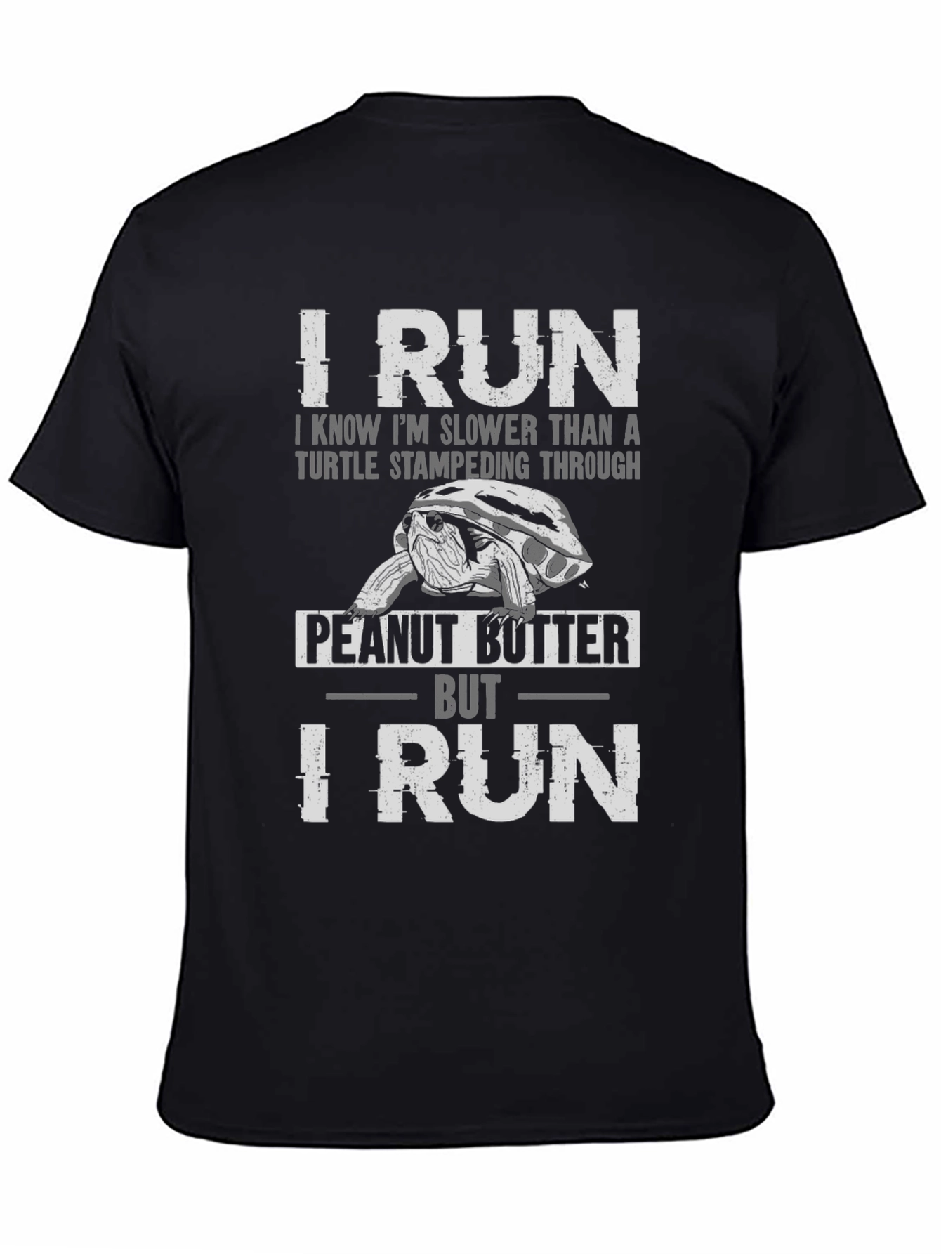 I Run Funny Turtle Graphic T-Shirt
