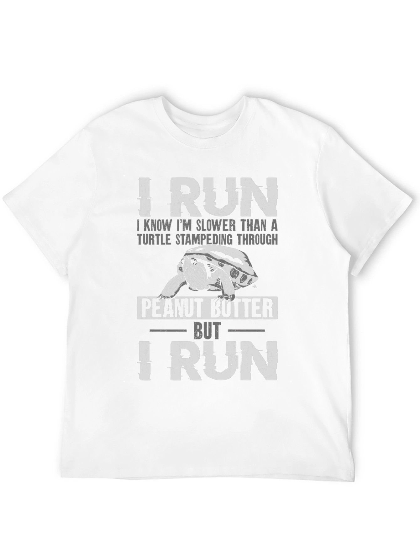 I Run Funny Turtle Graphic T-Shirt