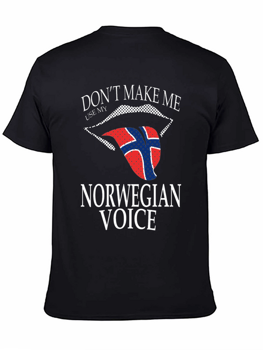 Norwegian Voice T-Shirt - Funny Flag Tongue Design