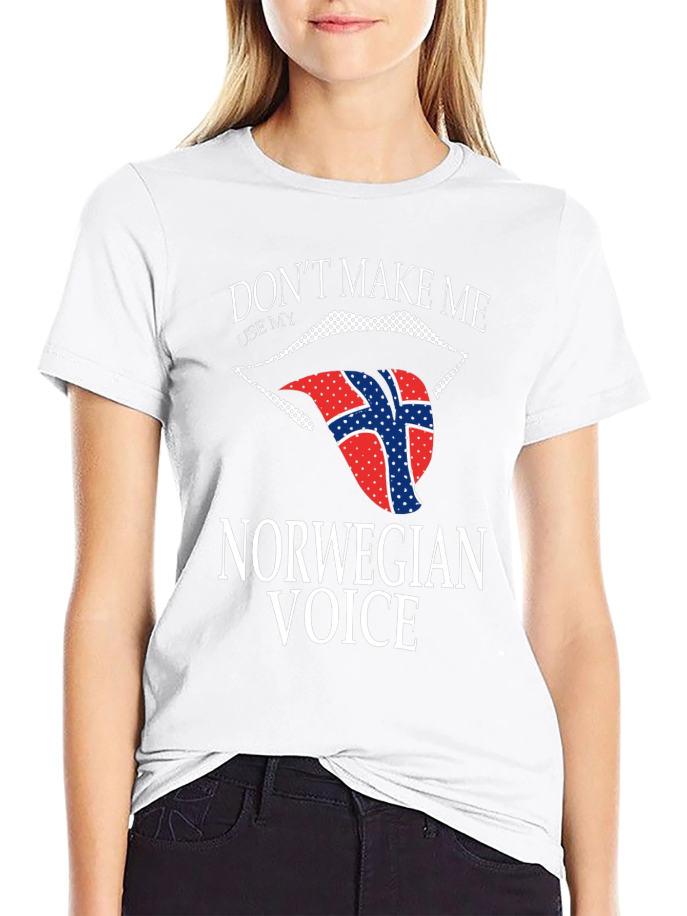 Norwegian Voice T-Shirt - Funny Flag Tongue Design