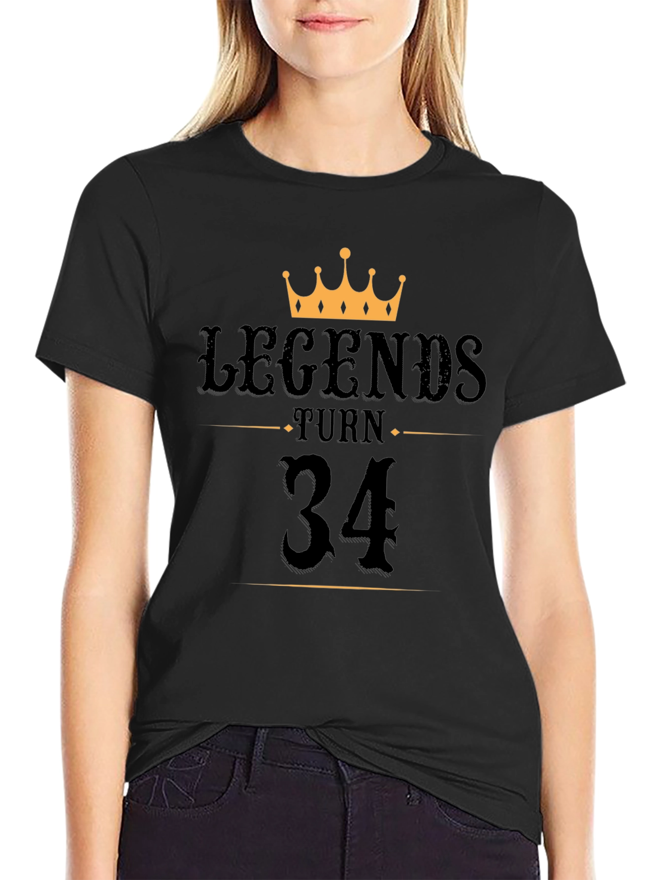 Legends Turn 34 Birthday T-Shirt