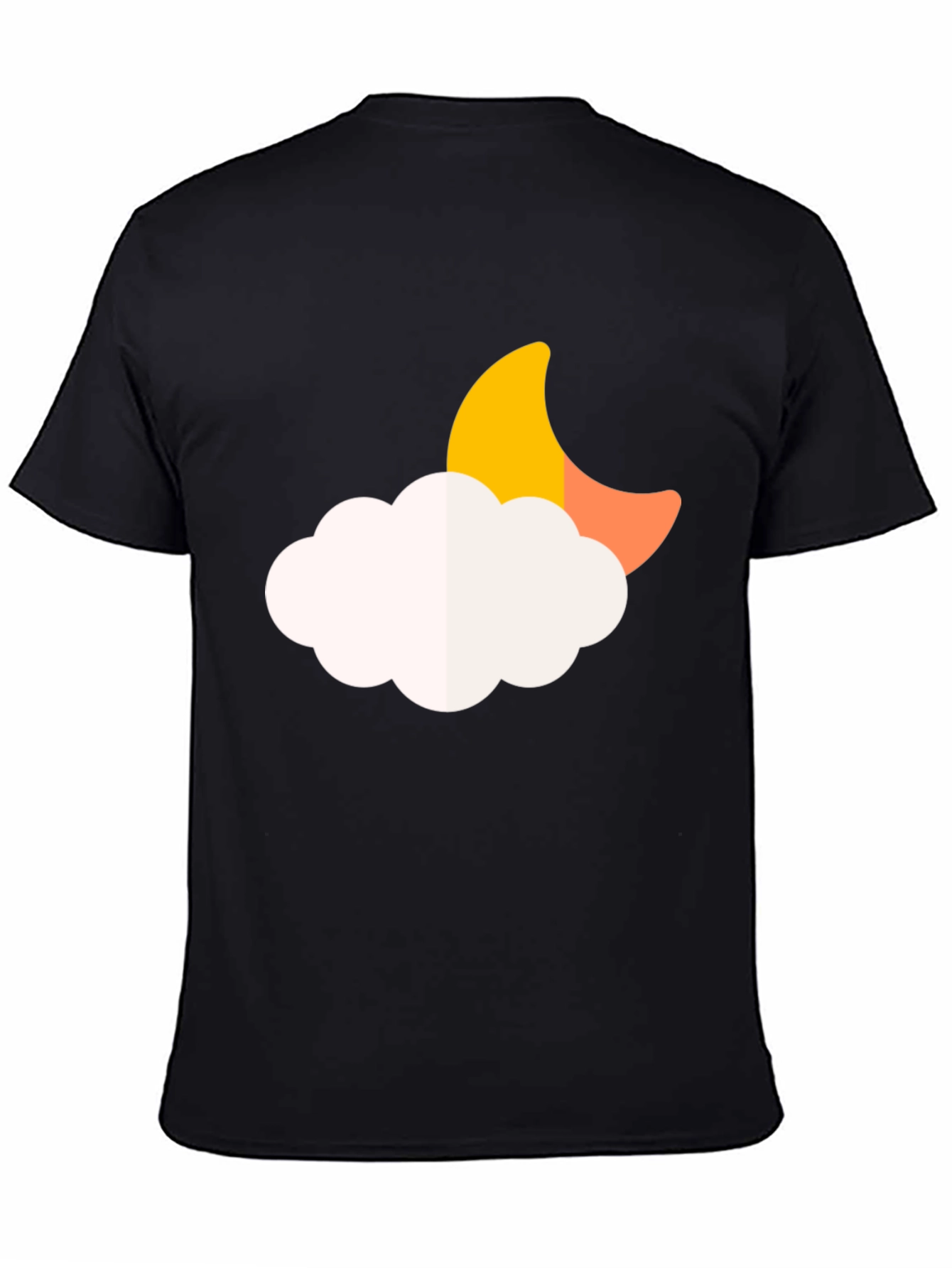Moon Cloud Graphic Tee - Soft Black T-Shirt