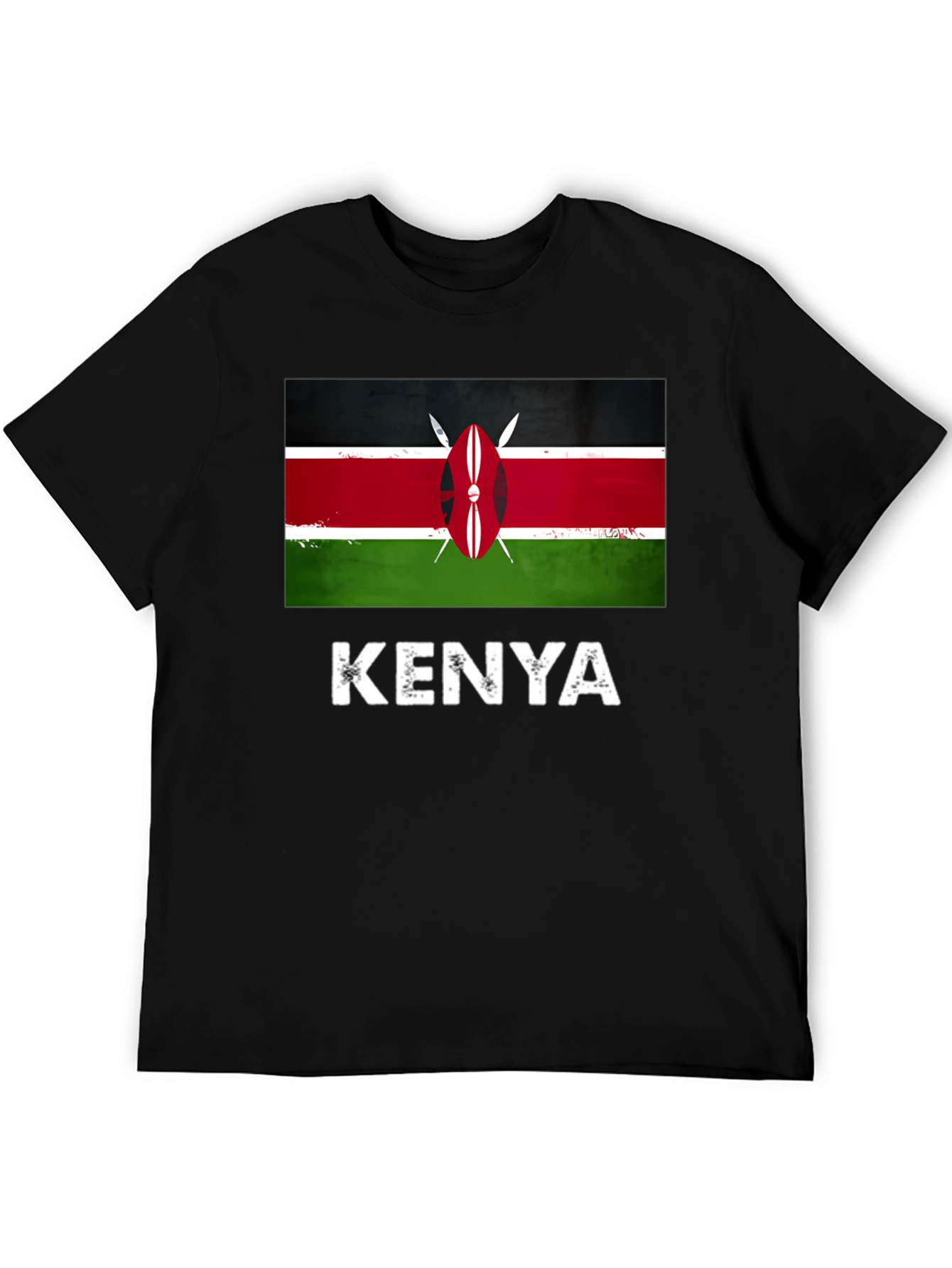 Kenya Flag T-Shirt - Black Graphic Tee