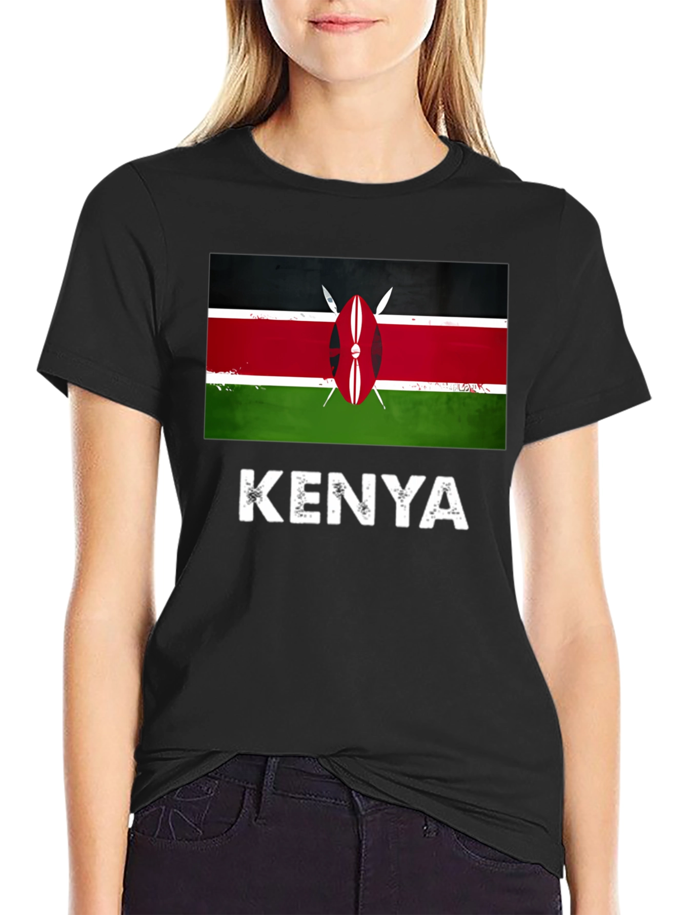 Kenya Flag T-Shirt - Black Graphic Tee