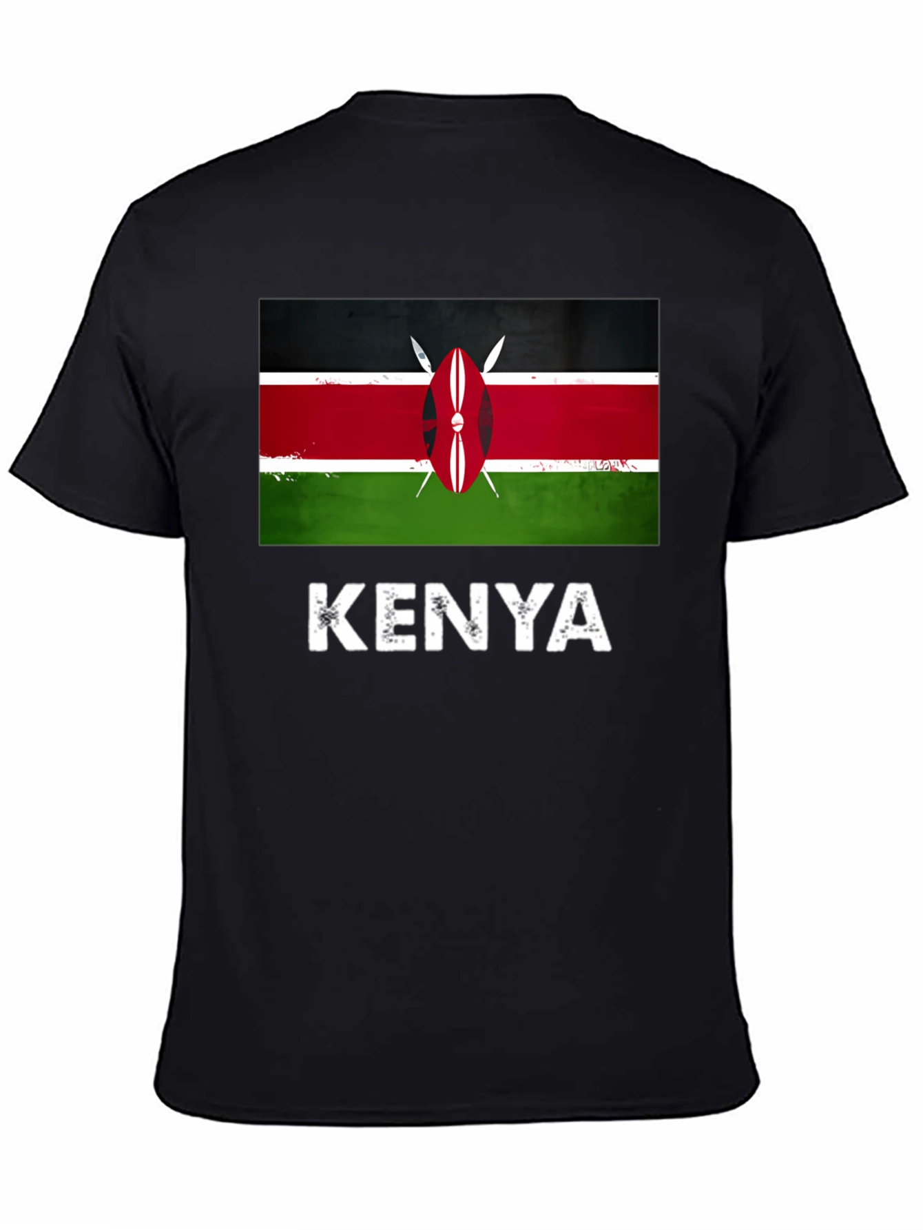 Kenya Flag T-Shirt - Black Graphic Tee