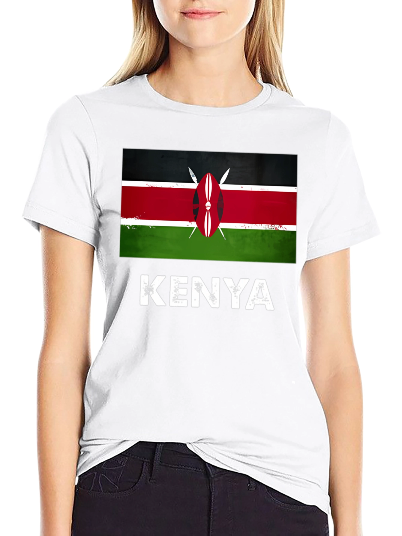 Kenya Flag T-Shirt - Black Graphic Tee