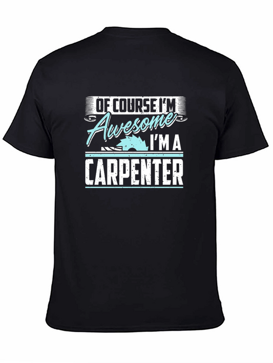 Awesome Carpenter Graphic T-Shirt - Black