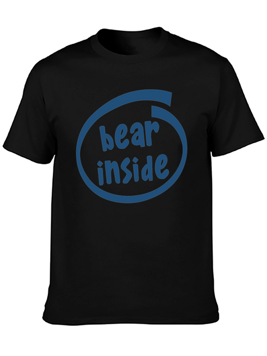 Bear Inside Funny Graphic T-Shirt - Black