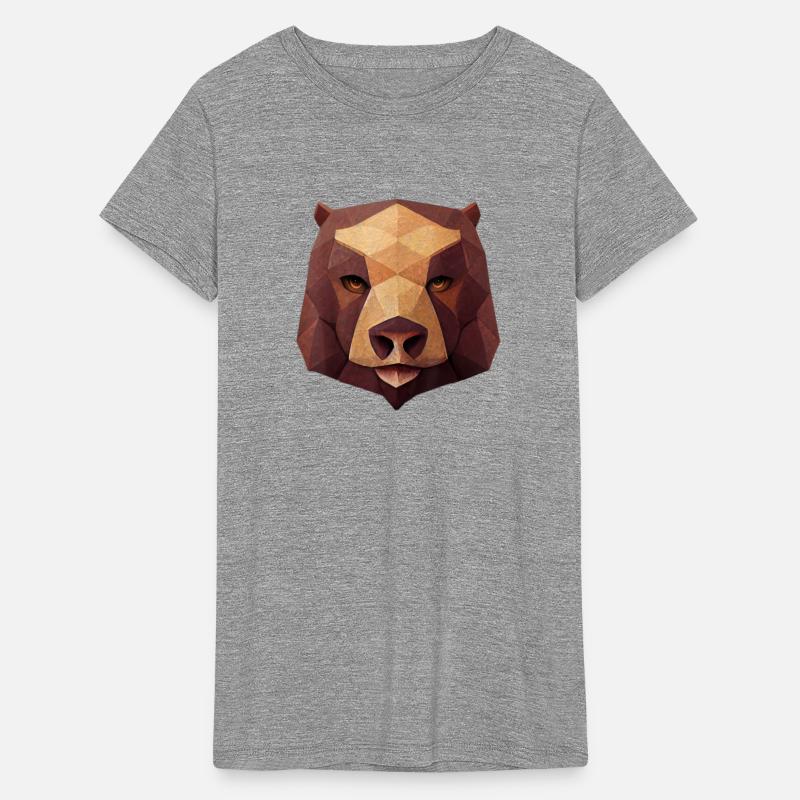 Geometric Bear Head Polygon