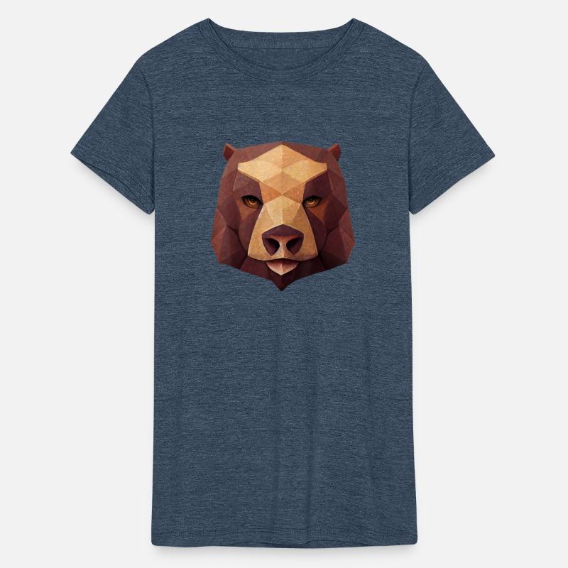 Geometric Bear Head Polygon