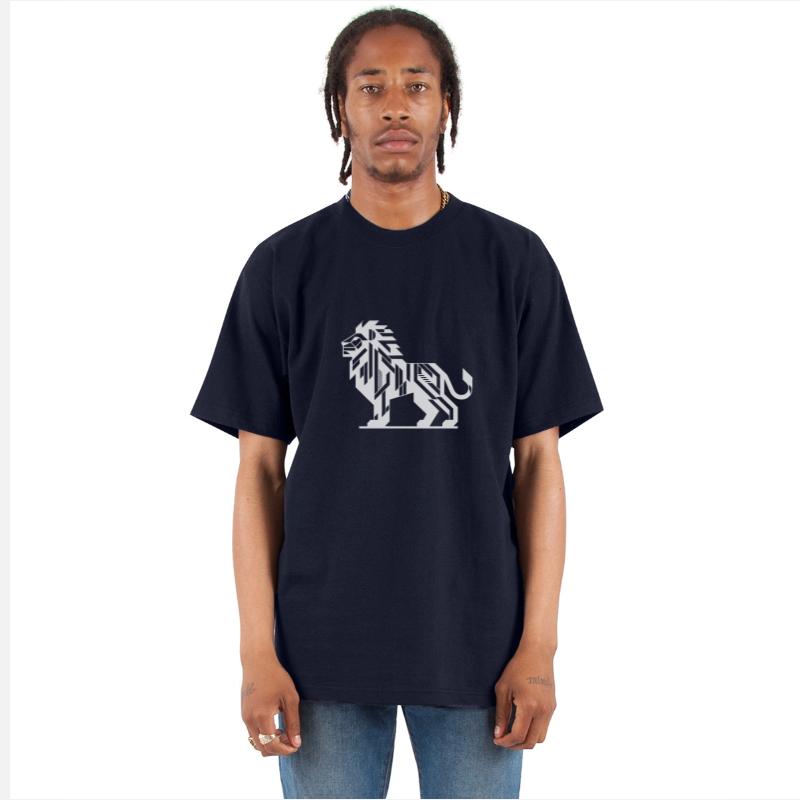 Geometric Lion With Elegant Mane