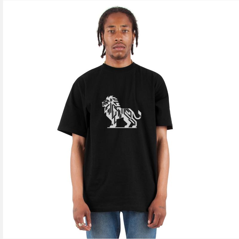 Geometric Lion With Elegant Mane