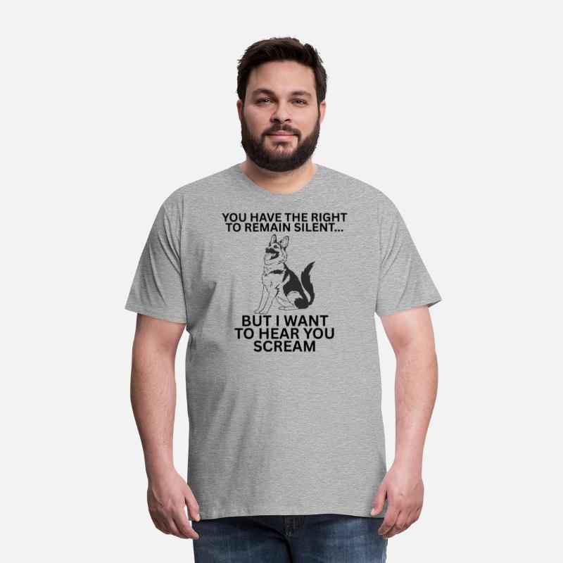German Shepherd Funny Right to Remain Silent Parod