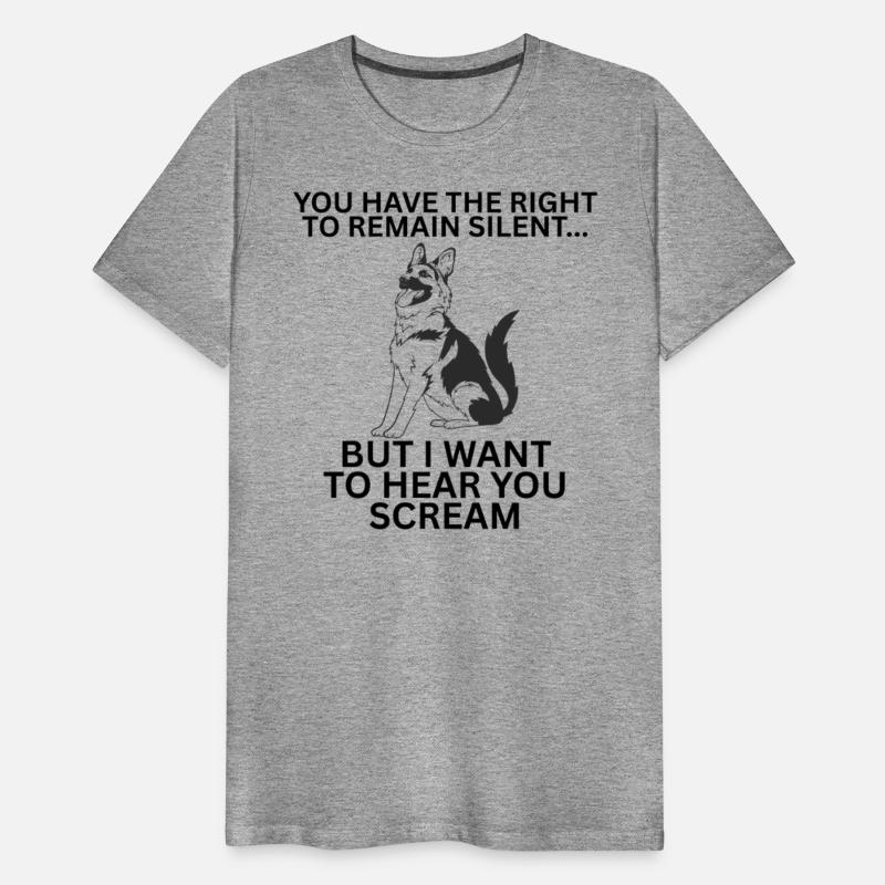 German Shepherd Funny Right to Remain Silent Parod