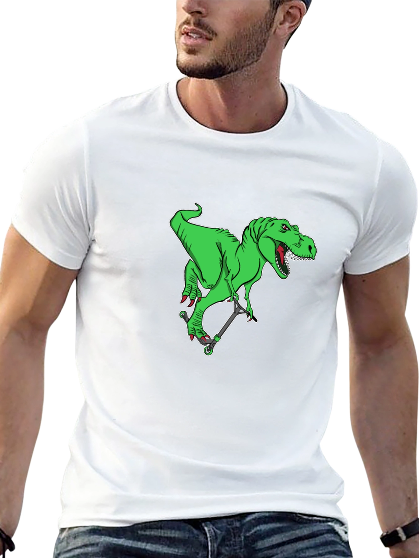 Dinosaur Skateboard Graphic Tee