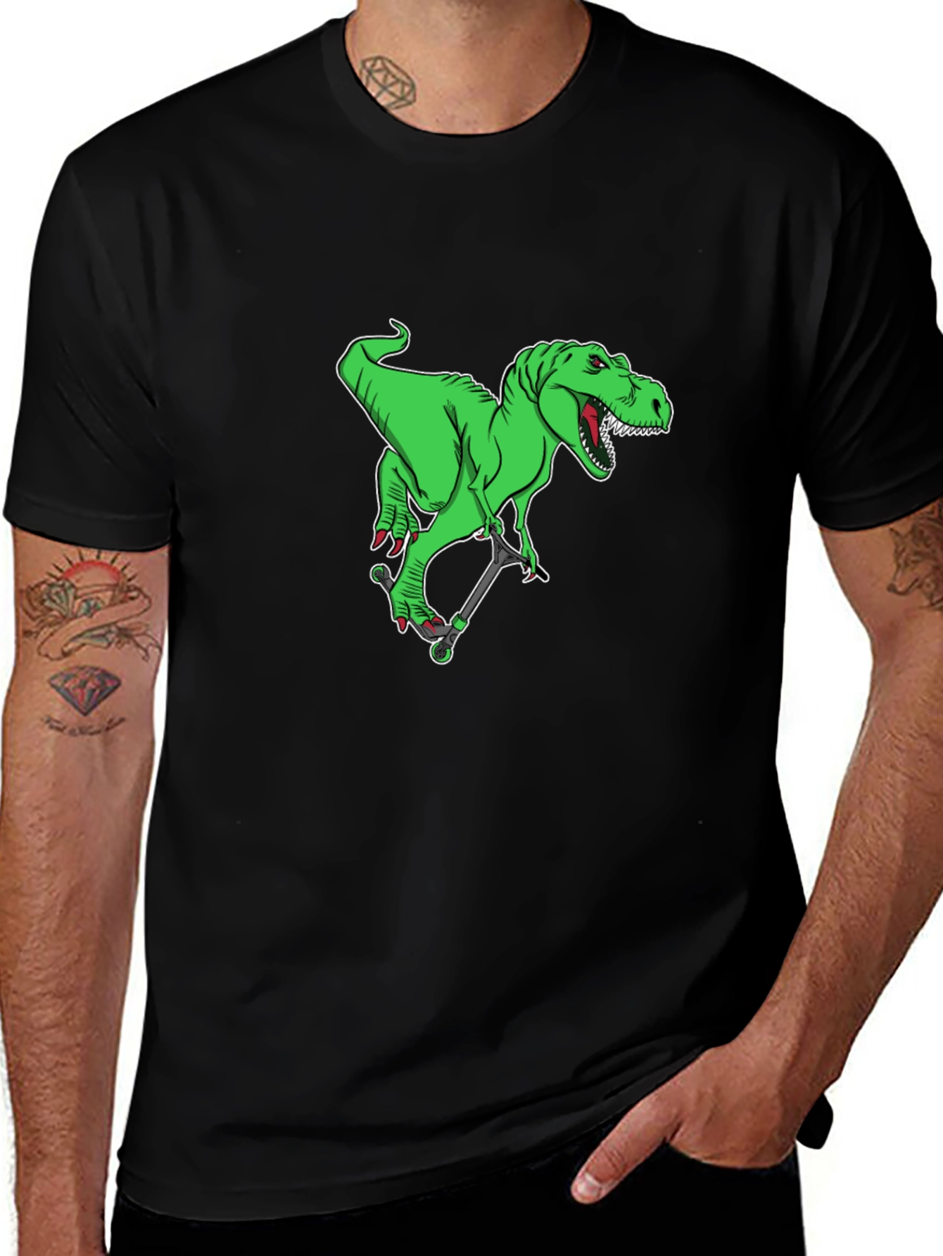 Dinosaur Skateboard Graphic Tee