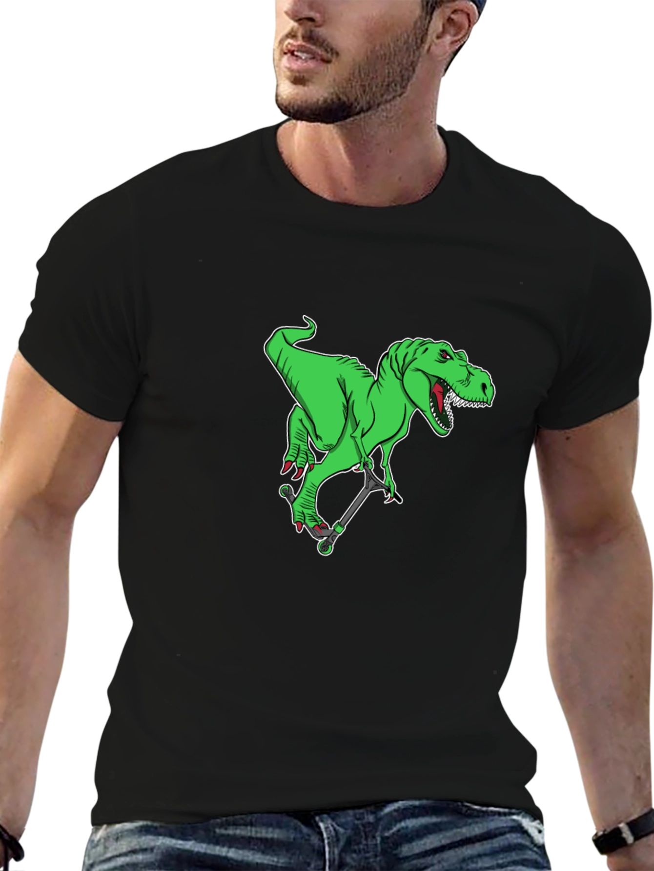 Dinosaur Skateboard Graphic Tee