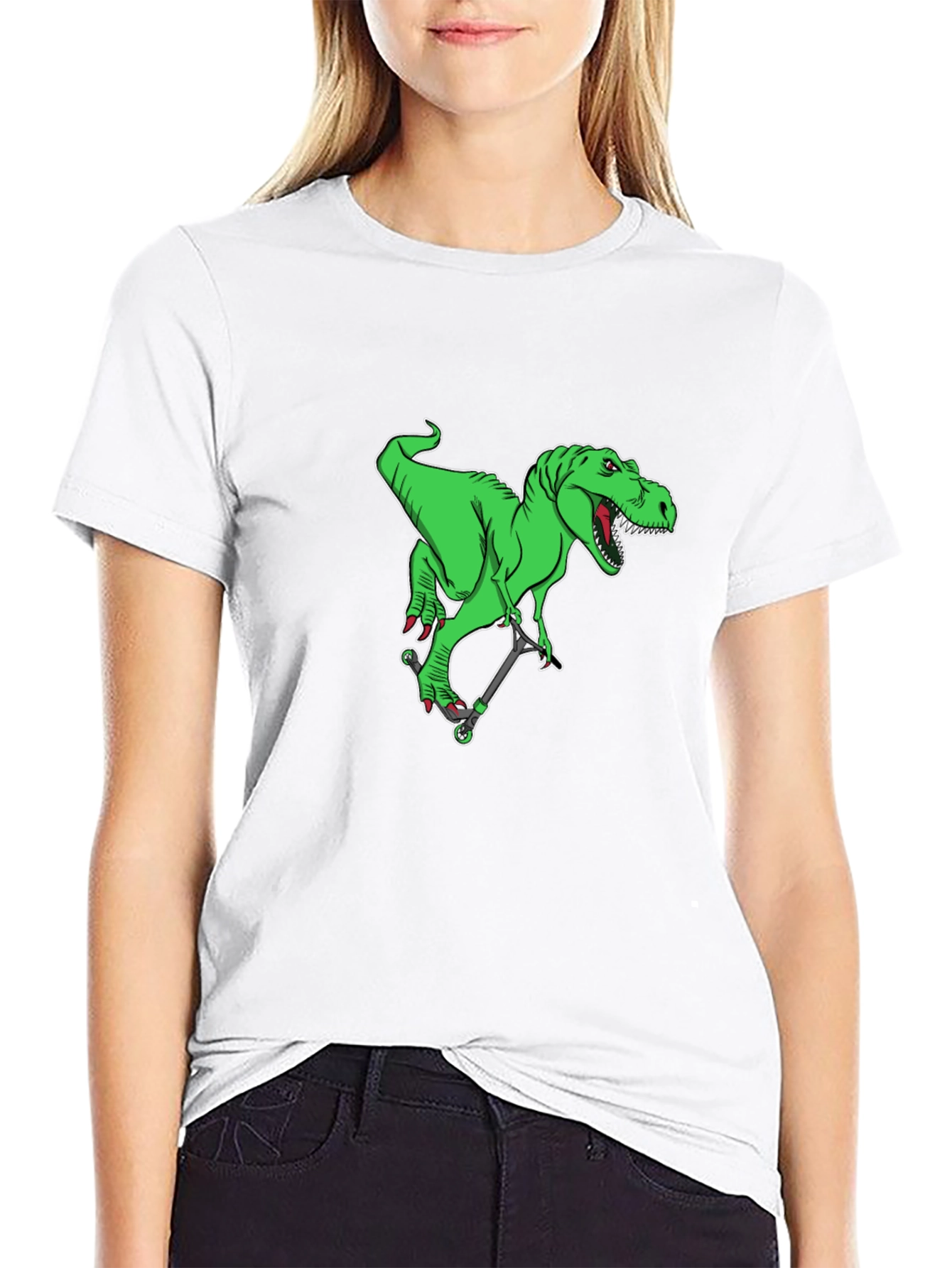 Dinosaur Skateboard Graphic Tee