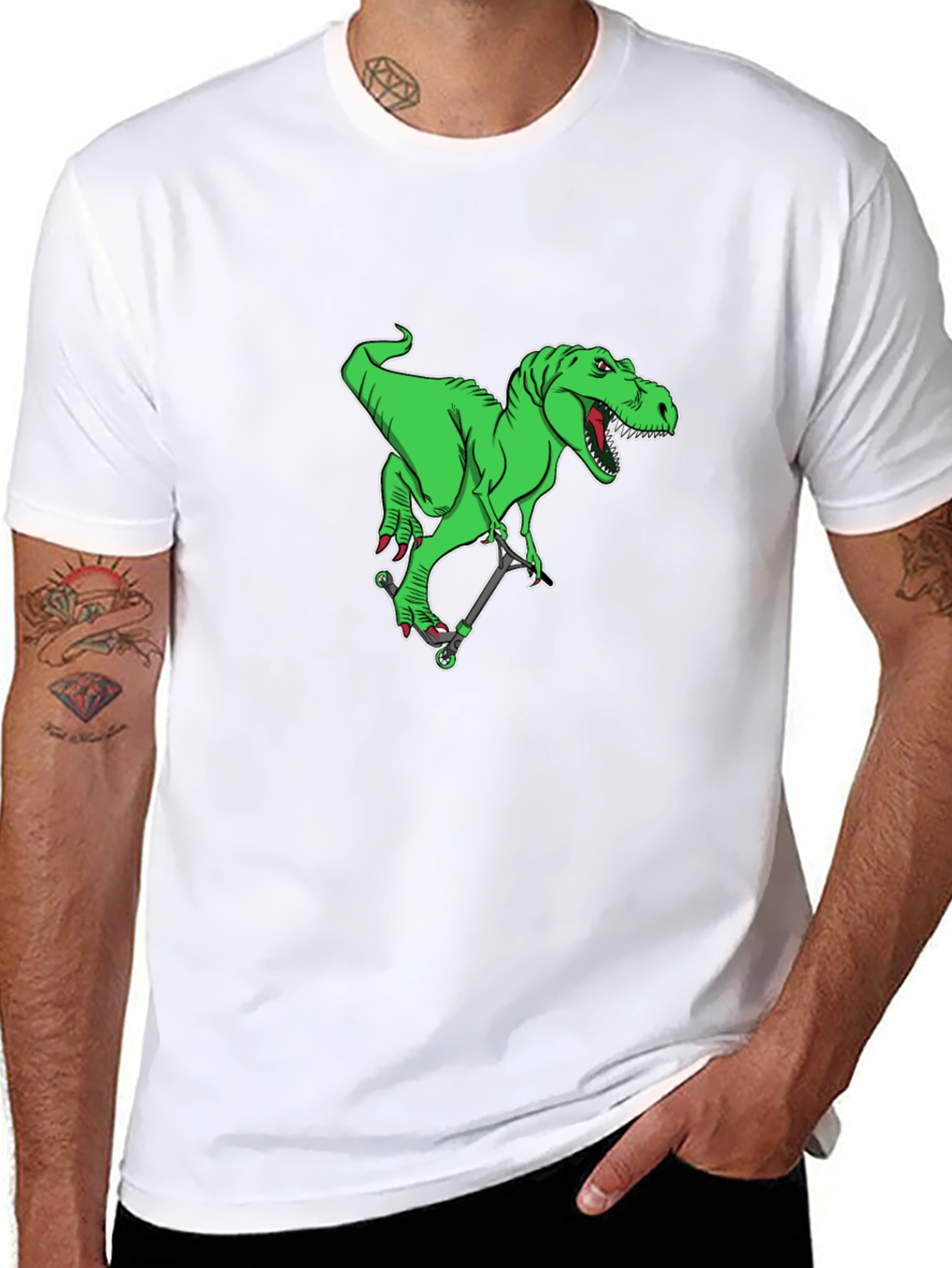 Dinosaur Skateboard Graphic Tee