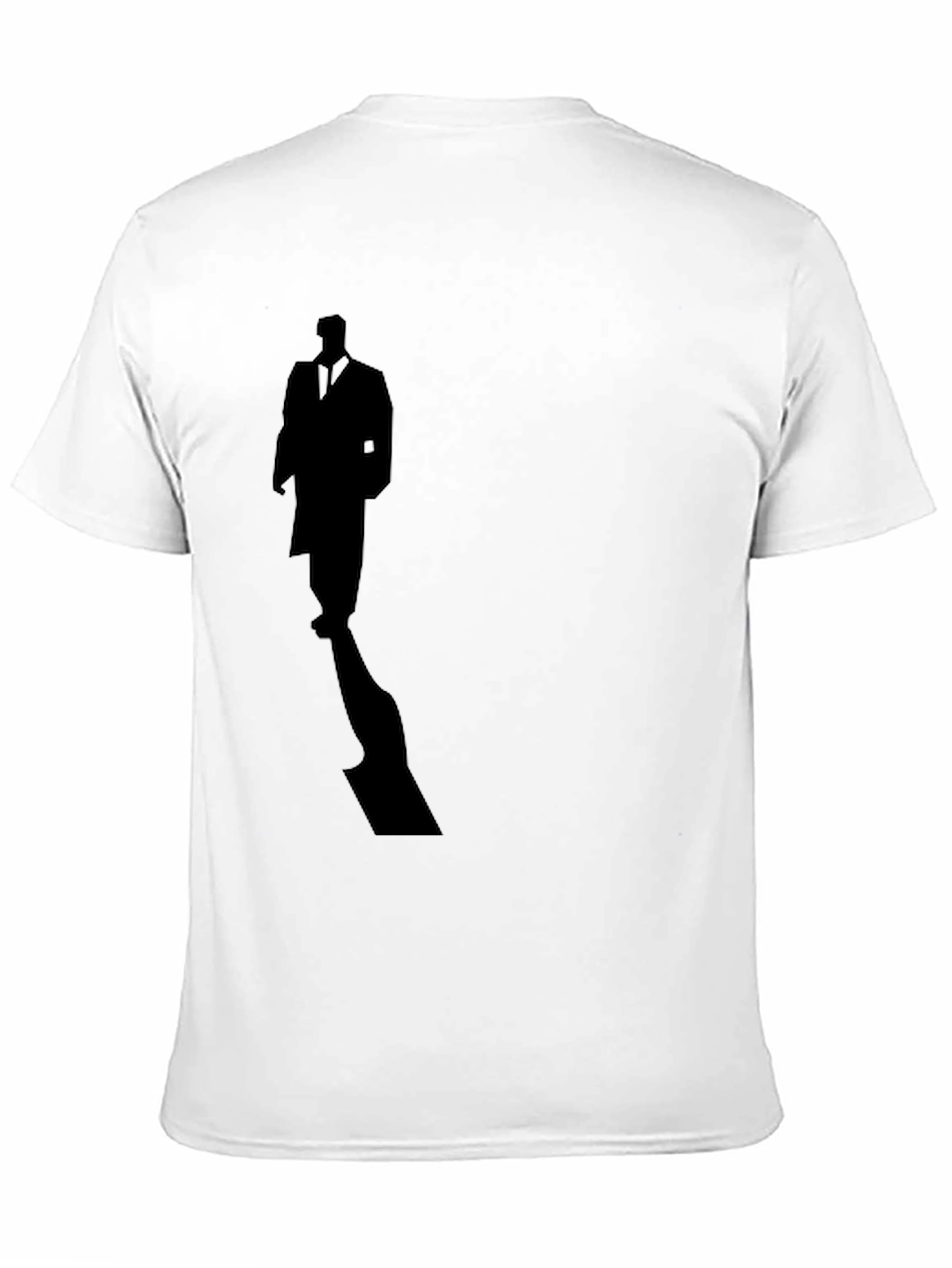 Mystery Man Silhouette Tee - Stylish Black Cotton T-Shirt