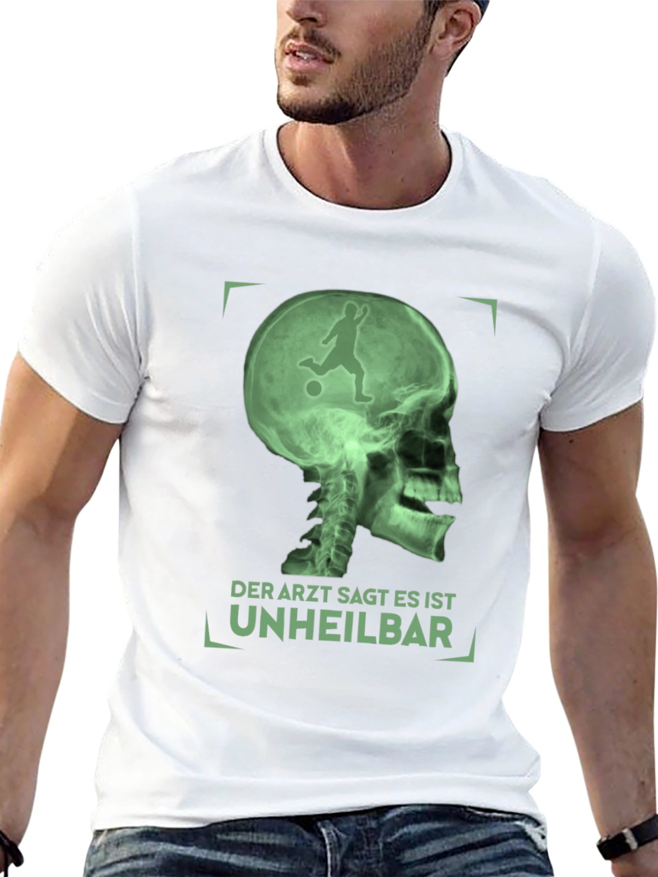 Funny Soccer X-Ray T-Shirt - Unheilbar Design