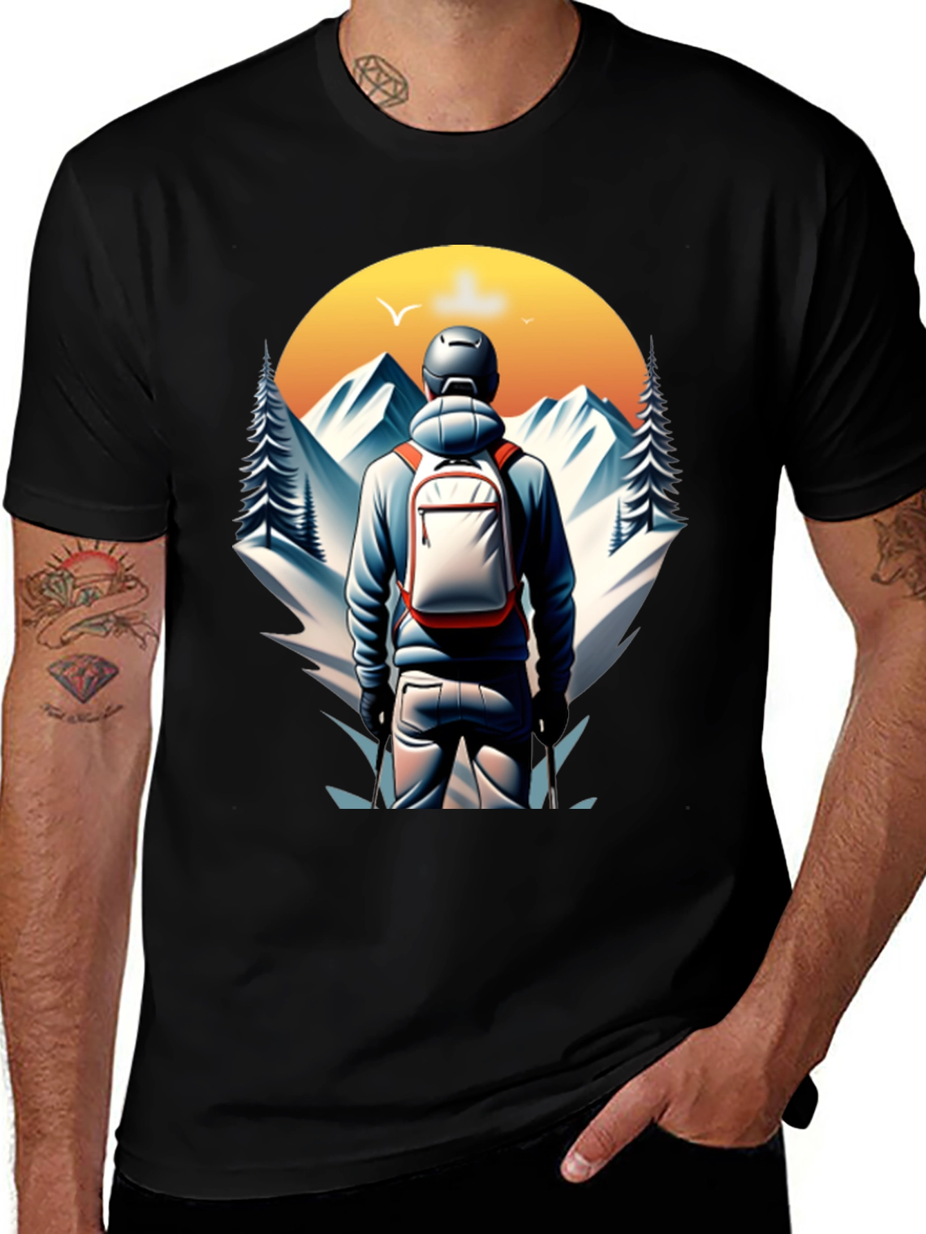 Mountain Hiker Graphic Tee - Adventure Awaits!