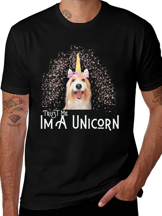 Unicorn Dog Graphic Tee - Trust Me!