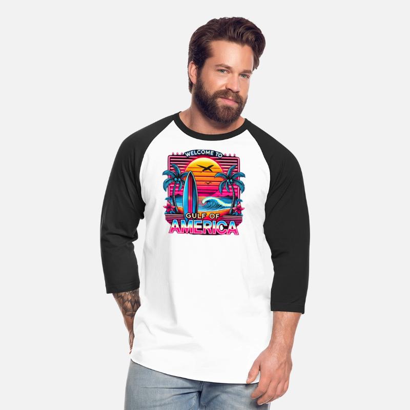 Golf of united states of america retro beach
