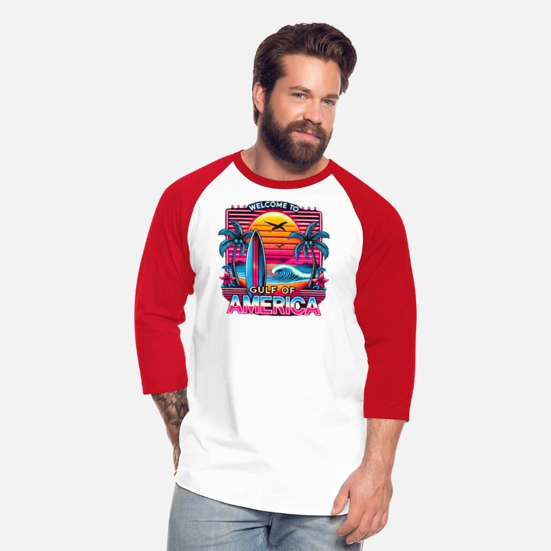 Golf of united states of america retro beach