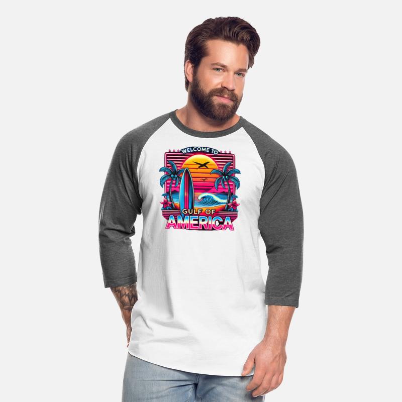 Golf of united states of america retro beach