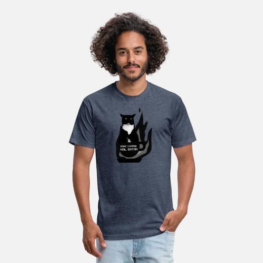 Gothic Black Cat Occult Coffee Dark Humor Shirt