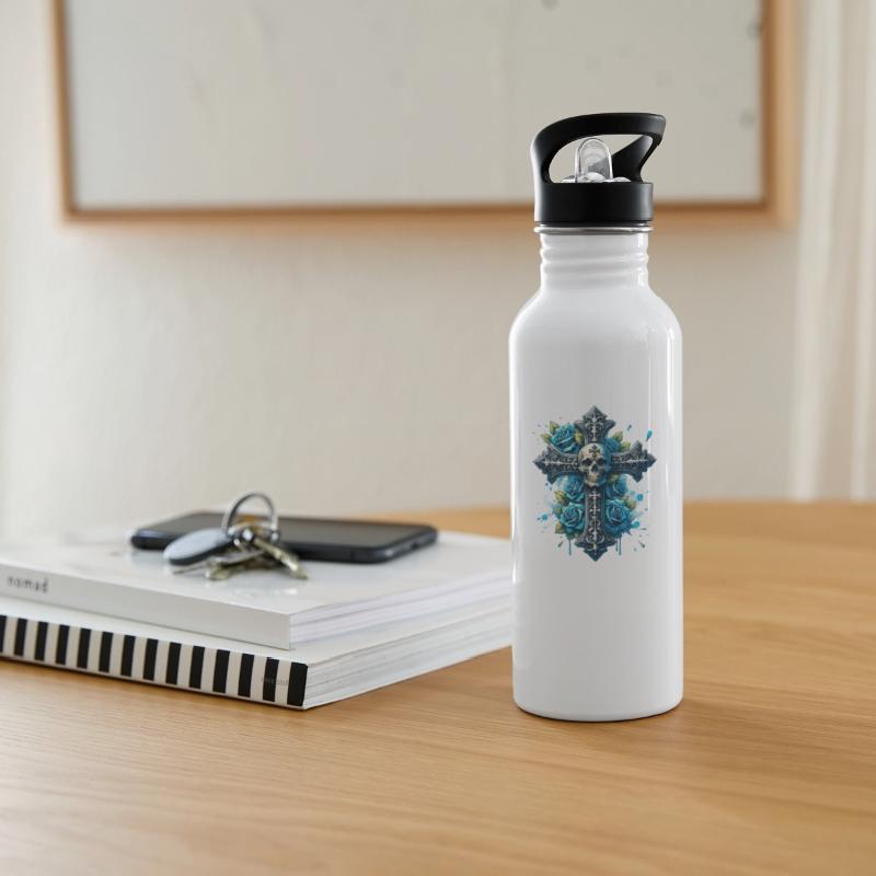 Gothic Collection - Cross, Skull & Blue Roses