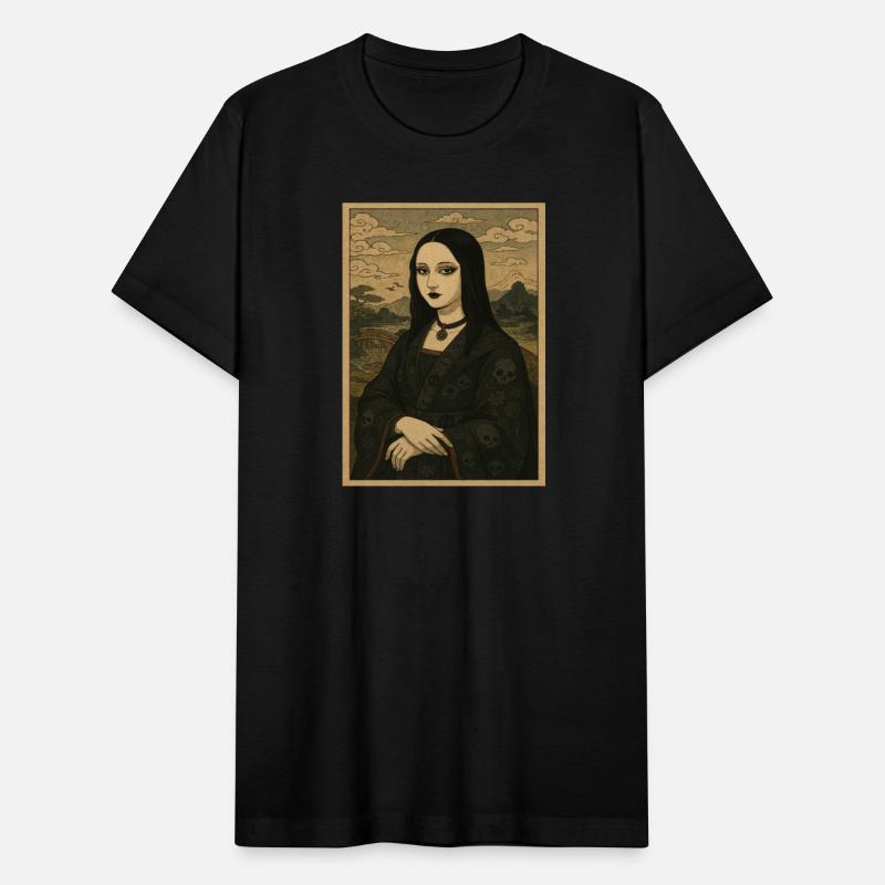 Gothic Geisha Mona Lisa Ukiyo-e Portrait with